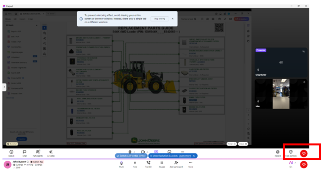 To prevent minoring effect, avoid sharing your entire 
--- 
screen or browser window. Imroad, shane only il tingie tab 
-- 
or a different window 
-- 
REPLACEMENT PARTS GUIDE 
--- 
544K 4WD Loader (PIN: 10/W544X 
E642665-1 
-- 
--- 
----- 
- 
--- 
...... 
- 
JOHN DEERE 
= 
IT 
-- 